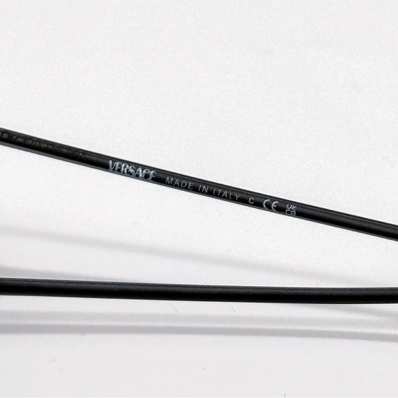 NEW VERSACE MOD 2268 1433/87 SHIELD VE2268 143387 BLACK METAL UNISEX SUNGLASSES - Picture 9 of 11